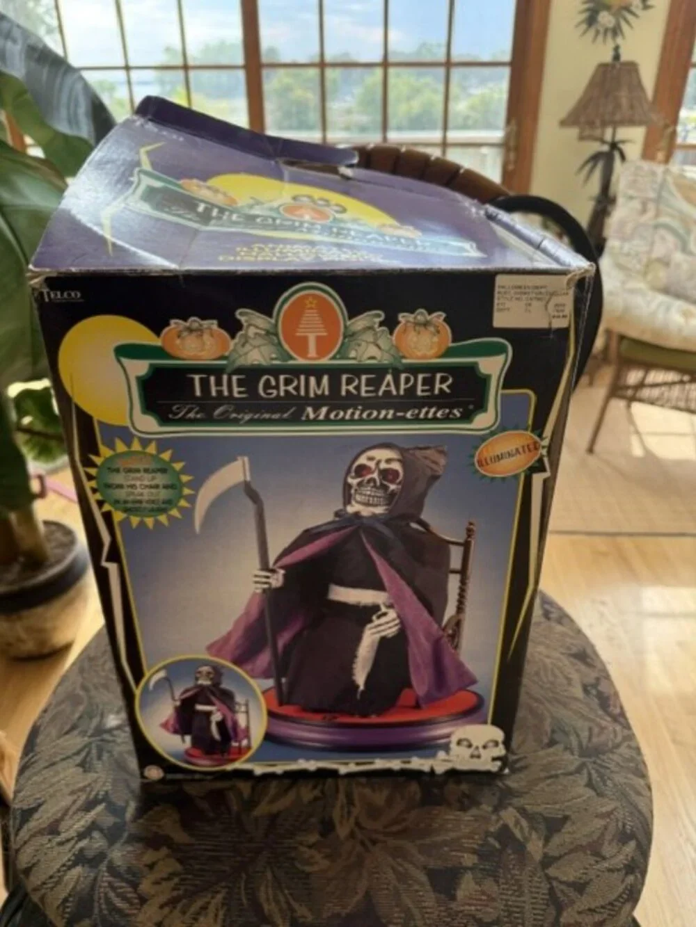 VTG Telco The Grim Reaper Original Motion-ettes Halloween Decoration 1997 W Box